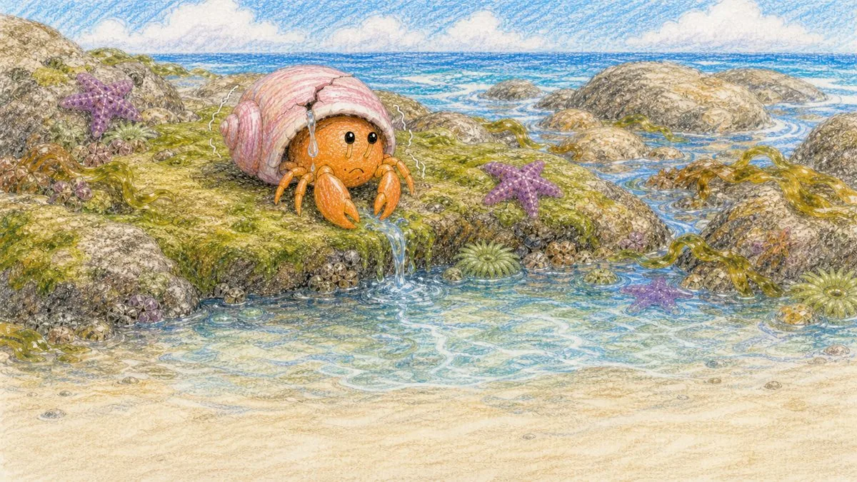 A page painted in the crayon and pencil style