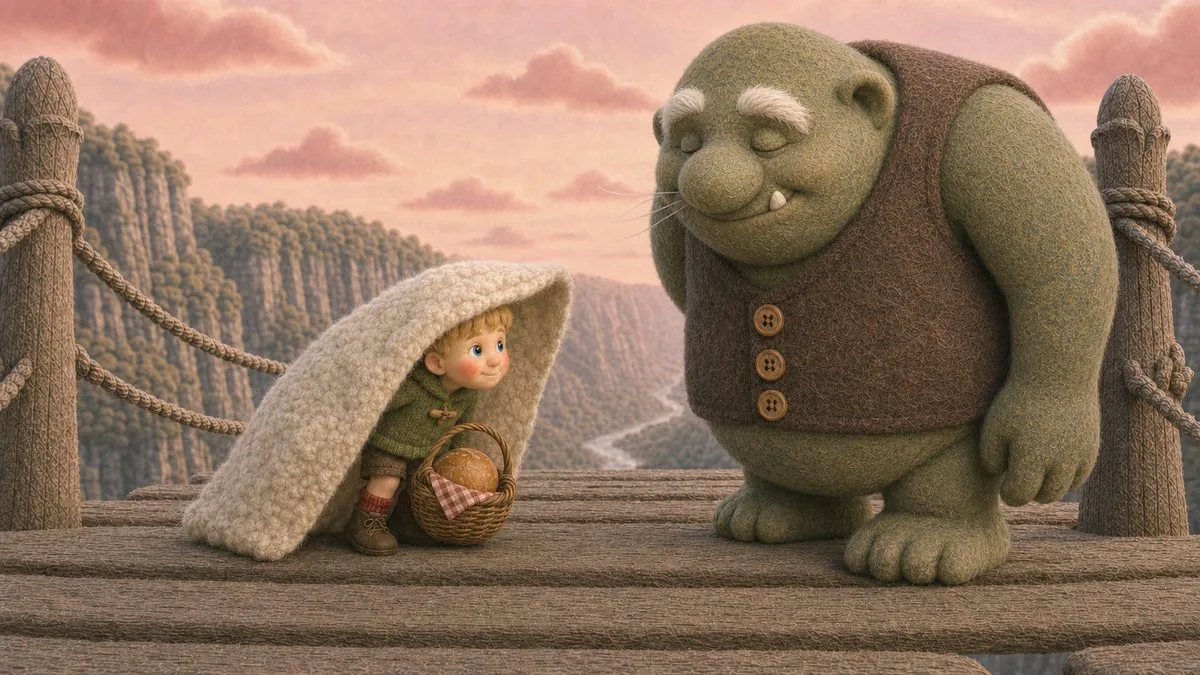 A page painted in the felt and fabric style